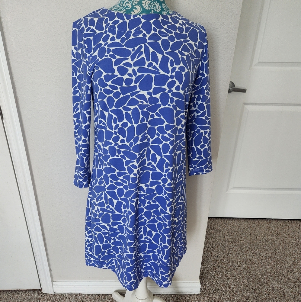 Blue Patterned Women's Dress